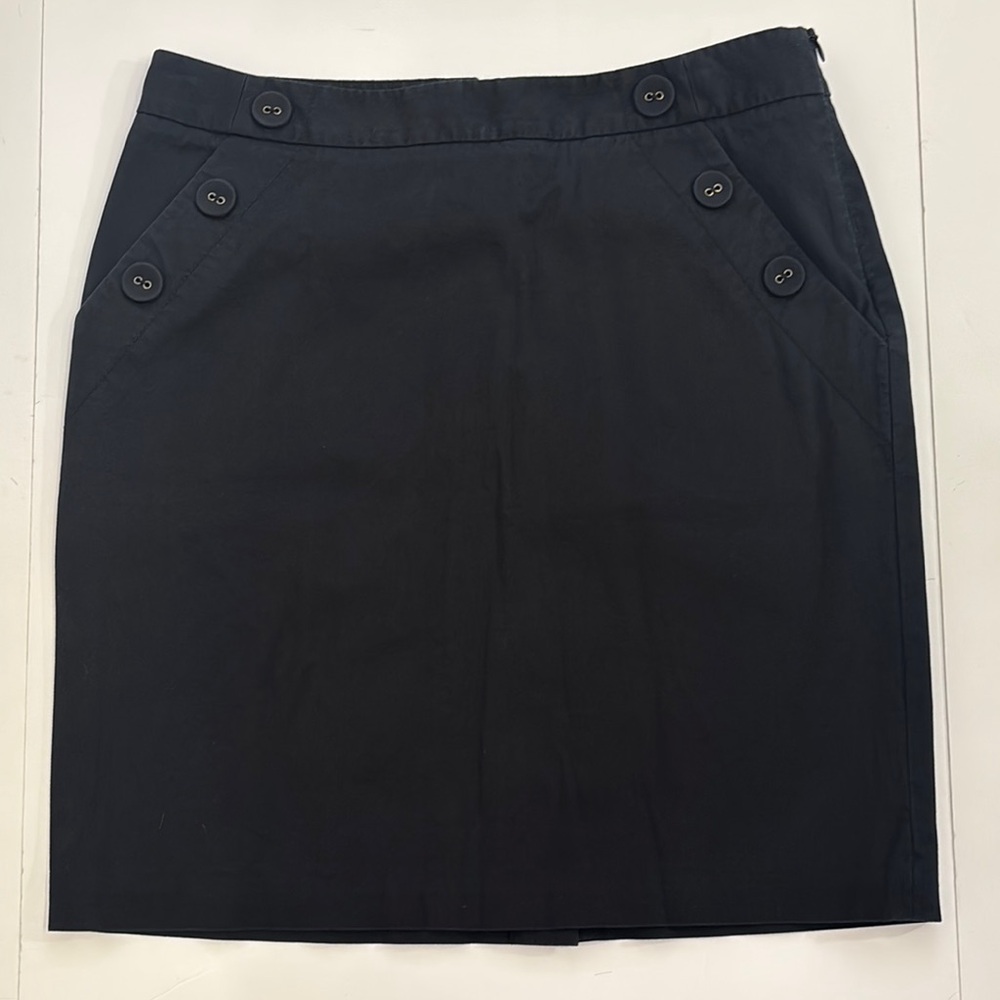 Black nautical button front Skirt Tommy Bahama Womens 6 cotton mini skirt 6